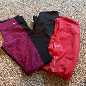 3 pair of activewear leggings